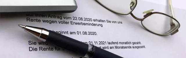 Erwerbsminderung (Antrag) Erwerbsminderung (Antrag)